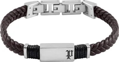 Police PEAGB0079502 Herren-Armband Ridgecord Leder Dunkelbraun 1