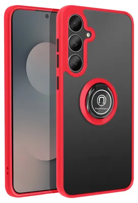 Produktbild von Avizar, Galaxy S25 FE Hülle Hybrid-Schutz mit Magnetring & Standfunktion, Rot