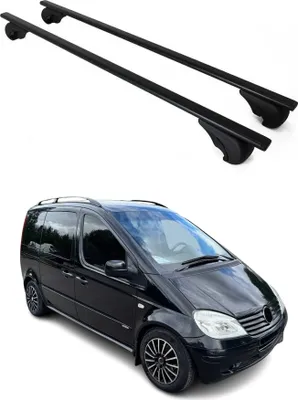 Produktbild von Dachträger Grundtäger für Mercedes Vaneo 2001-2005 75kg Metall Schwarz 2 tlg