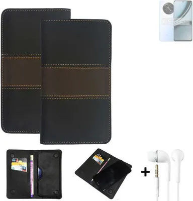 Produktbild von K-S-Trade Handyhülle + Kopfhörer kompatibel mit Realme Narzo 70 5G Schutzhülle Walletcase Bookstyle Tasche Schutz Case Hülle Wallet Cover
