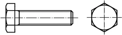 Produktbild von TOOLCRAFT 1064004 Sechskantschraube M3 25 mm Außensechskant DIN 933 Edelstahl A2 100 St.