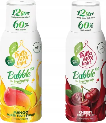 Zdjęcie produktu dla Syrop FruttaMax MANGO LIGHT 500ml + WIŚNIA LIGHT 500 ml