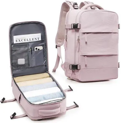 Immagine prodotto di Grande zaino da viaggio impermeabile da donna con scomparto per laptop da 14 pollici