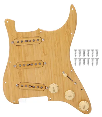 Image de Protège-micros SSS en bambou pour guitare électrique – Pièce de rechange pour les concerts