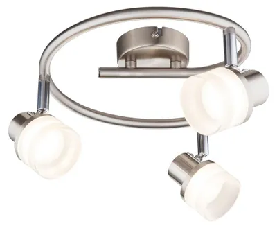 Produktbild von LED Deckenleuchte, Chrom, nickel matt, Spots beweglich, D 26 cm