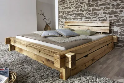 Produktbild von Balkenbett "Daniel" mit Schubkasten 160x200cm BE-0405