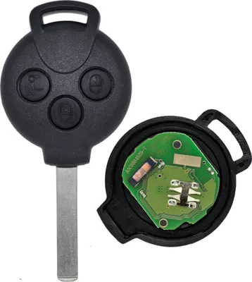 Produktbild von Auto Schlüssel Funk Fernbedienung 1x Gehäuse + 1x Rohling + 1x Sendeeinheit 433/434 MHz + 1x Batterie kompatibel mit SMART 451