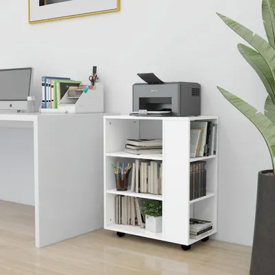 Obrázek produktu pro vidaXL Mobilní skříňka bílá 60x35x75 cm Dřevěný materiál