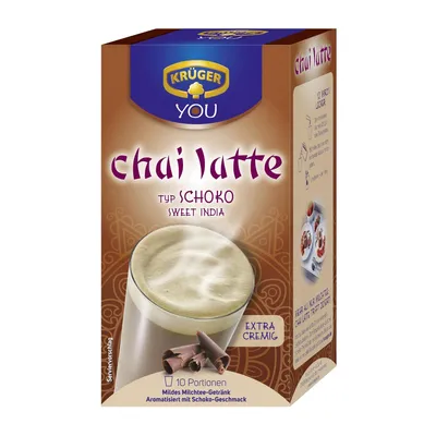 Produktbild von Krüger Chai Latte Typ Schoko Sweet India Milchteepulver 250g 4er Pack