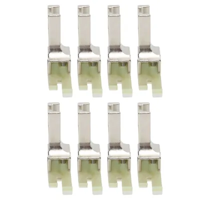 Immagine prodotto di Set di 8 piedini per macchine da cucire, in acciaio inossidabile, resistenti all'usura, TCR1/16N, per macchine da cucire industriali
