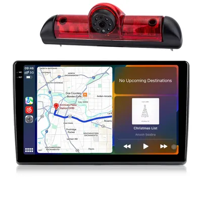 Produktbild von Autoradio Rückfahrkamera für Fiat Ducato Peugeot Boxer Citroen Jumper 2006-2025 Navigation 9,5 Zoll 8GB+256GB Android CarPlay Android Auto 4G LTE DSP