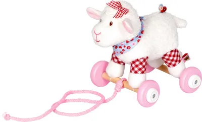 Produktbild von BabyGlück|Die Spiegelburg Lämmchen auf Holzrollen - BabyGlück