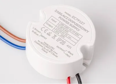 Zdjęcie produktu dla Adapter do taśmy LED AC/DC 20W 12V do skrzynki IP67