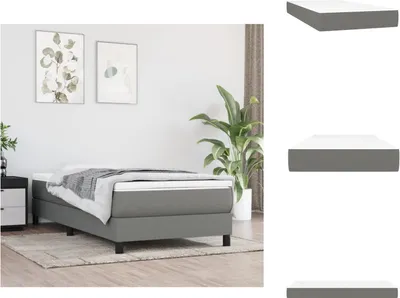 Produktbild von vidaXL Taschenfederkernmatratze Dunkelgrau 90x190x20 cm Stoff - Matratzen
