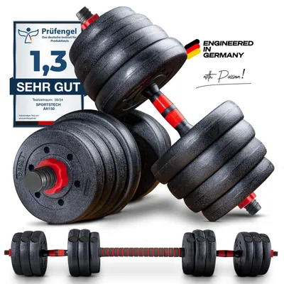 Produktbild von Sportstech Hantel AH150 2in1 Set | Große Trainingsvielfalt | Hohe Sicherheit