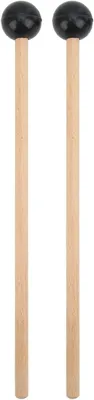 Imagen del producto de Conjunto de baquetas para xilófono, de madera maciza, de 24,5 cm, para niños y meditación