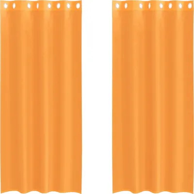 Obrázok produktu pre vidaXL Voálové záclony s očkami 2 ks. Oranžová 140x225 cm