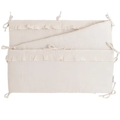 Produktbild von Baby's Only BO-455.042.027.50, Stoßfängerumrandung Kinderbett, Beige, Baumwolle, 1800 mm, 40 mm, 300 mm