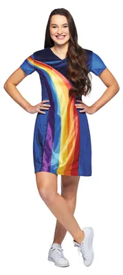 Imagen del producto de Vestido de disfraces K3 - Arcoíris Azul - Talla adulta 38-40