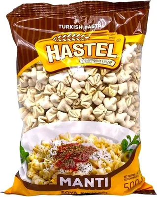 Produktbild von Hastel Manti - Türkische Teigtaschen mit Sojafüllung (500g)