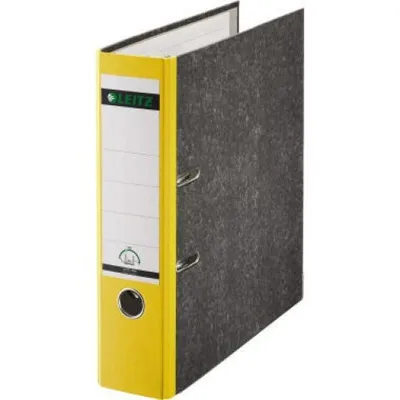 Obrázok produktu pre Leitz Plastic Lever Arch File A4 80mm 180°, A4, Kartón, Žltá, 600 listy, 8 cm, 81 mm