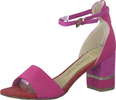 Produktbild von MARCO TOZZI Damen Sandalette Colorblock geschlossene Ferse 2-28303-20, Größe:36 EU, Farbe:Pink