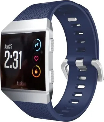 Produktbild von Strap-it Fitbit Ionic Silikon Armband (Dunkelblau) - Große: S/M
