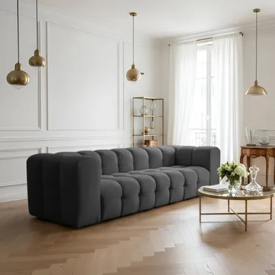Produktbild von Baloo 4-Sitzer Sofa, Modernes Design & Komfort für Dein Wohnzimmer - Stoff Moly - Anthrazit