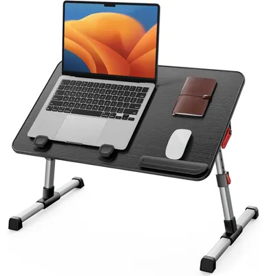 Produktbild von Betttisch höhenverstellbar, klappbar, für Laptops bis 17", 60 x 33 cm, Schwarz