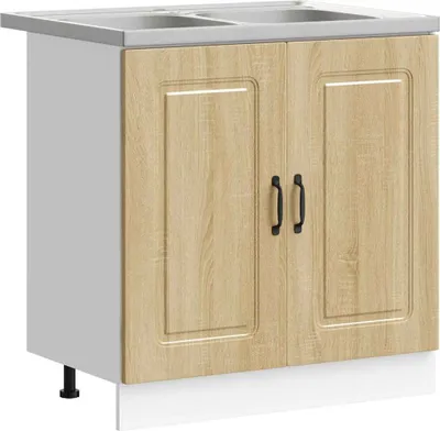 Produktbild von vidaXL Küchenschrank mit Tür Kalmar Sonoma-Eiche 80 x 46 x 81.5 cm