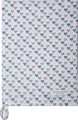 Produktbild von Krasilnikoff – Geschirrtuch KW12913 – Konfetti Hearts, Rose