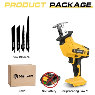 Produktbild von Akku-Säbelsäge/Tigersäge - Elektrische Säge - 21V/18V Akkuaufnahme - 3500 SPM, Hub 15 mm - Für Holz, Metall, PVC - Ohne Akku