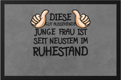 Produktbild von Rentnerin Fußmatte Rente Lustig Spruch Ruhestand Rentner Pension