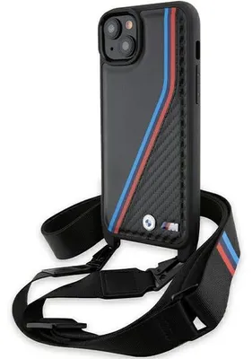 Produktbild von Etui Bmw M Edition Carbon Tricolor Linien & Riemen Na Iphone 15 / 14 / 13 - Czarne