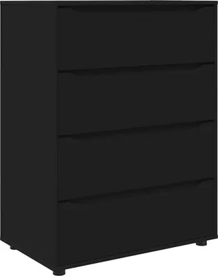 Image de Armoires de rangement Noir 80 x 48 x 105 cm Bois d'ingénierie