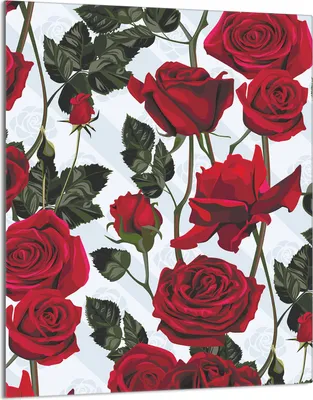 Immagine prodotto di Piano cottura 40x52 Coperchio per piano cottura in Vetroceramica Paraspruzzi Piatto in vetro Tagliere decorativo, Rose Red