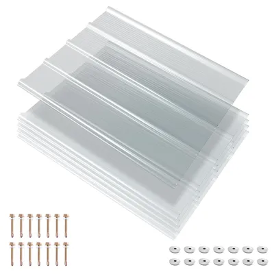 Produktbild von Peviasot 5er Set FRP Lichtplatten 90x100 cm, 1 mm Trapez-Wellplatten klar, UV-Schutz, hagelfest & wetterfest, inkl. Schrauben für Terrassendach Carport