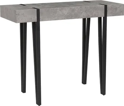 Produktbild von BELIANI Konsolentisch Grau Schwarz 40 x 100 cm MDF Tischplatte Metallgestell Betonoptik Rechteckig Industriell