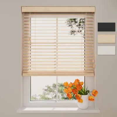 Produktbild von DTCH® Holzjalousie – 50 mm – Essence – Natur – 90 x 240 cm (BxH)