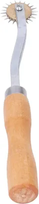 Produktbild von Kopierrädchen mit Holzgriff und scharfen Edelstahlzähnen für Leder, Papier und Stoff