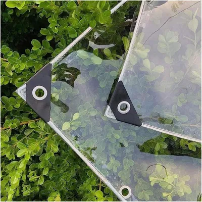 Produktbild von Transparente Plane mit Ösen 2x3 m, PVC Abdeckplane für den Außenbereich