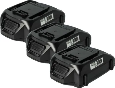 Produktbild von vhbw 3x Akku kompatibel mit DeltaFox Grizzly 2040, 2020, 80001147, 80001146 Werkzeug (2000 mAh, Li-Ion, 18 V)