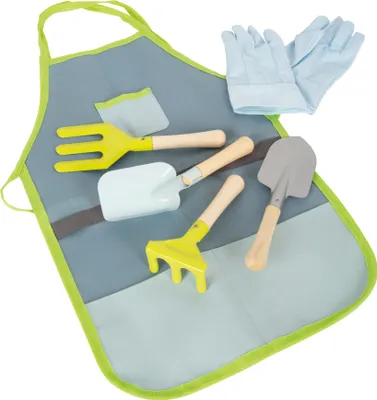 Productafbeelding van Small Foot – Tuinscherp met tuingereedschap – schop en hark – schoffels en harken