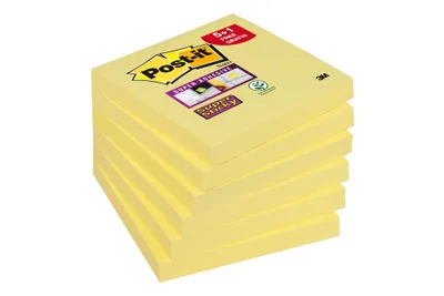 Produktbild von Post-it, Sticky Notes 5+1gratis, 76x76mm, gelb, 6Stück a´ 90 Blatt