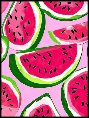 Zdjęcie produktu dla Plakat 60x80cm Nowoczesny Owoce I ArbuzyI Pop Art Vintage do Salonu