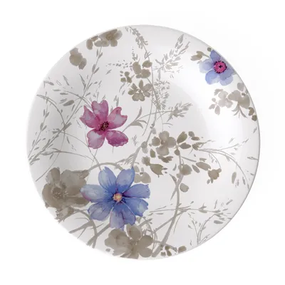 Produktbild von Villeroy & Boch Mariefleur Gris Basic, Frühstücksteller, Rund, Porzellan, Mehrfarbig, 21 cm, 350 g
