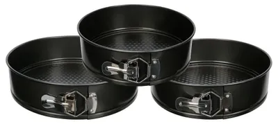 Produktbild von Set mit 3 runden Backformen, Durchmesser: 22 cm, 24,5 cm und 26 cm