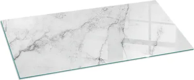 Obrázek produktu pro Skleněná podlahová deska 125x50 cm - Krbová deska skleněná - Krbová deska skleněná - Ochranné sklo - Ochranná deska proti jiskrám - Skleněná podlahová deska nehořlavá - Tepelná ochrana - Ochrana podlahy ze skla - Mramorový vzor s žilkami
