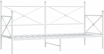 Obrázok produktu pre Denná posteľ bez matraca Biela 90x200 cm Oceľ