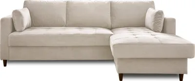 Produktbild von Best Mobilier Anna, Ecksofa, Beige, 4 Sitz(e), Samt, Holz, 2220 mm